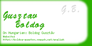 gusztav boldog business card